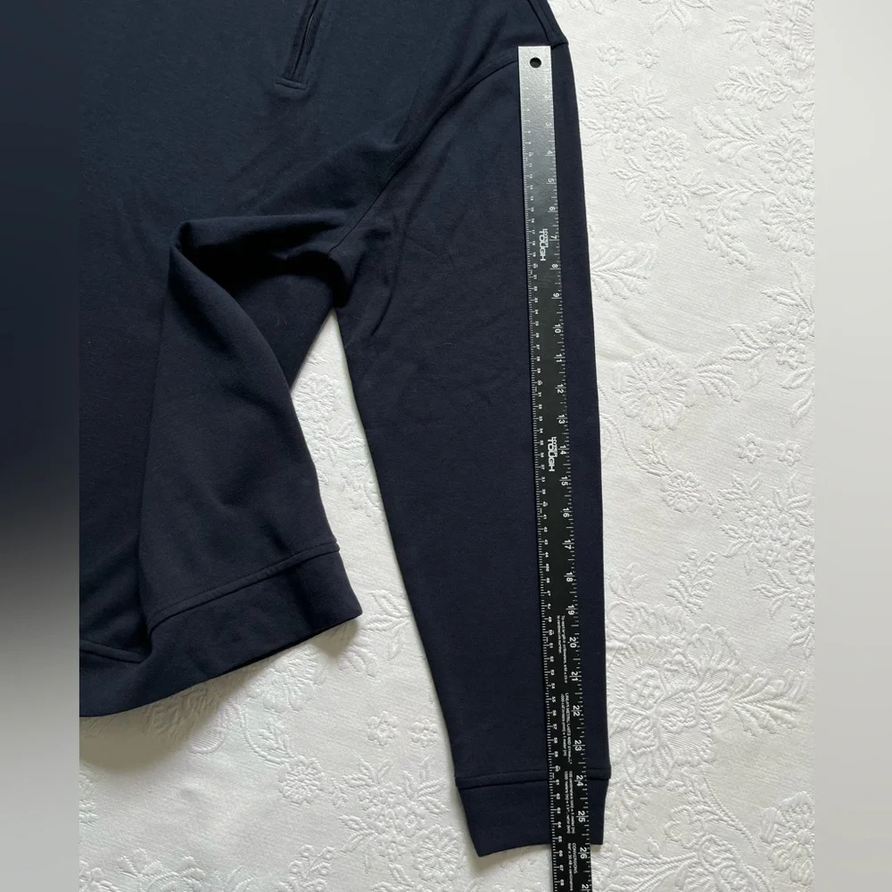 NWT Jared Lang 1/4 Zip Knit Pullover Sweater Navy Blue Size XL